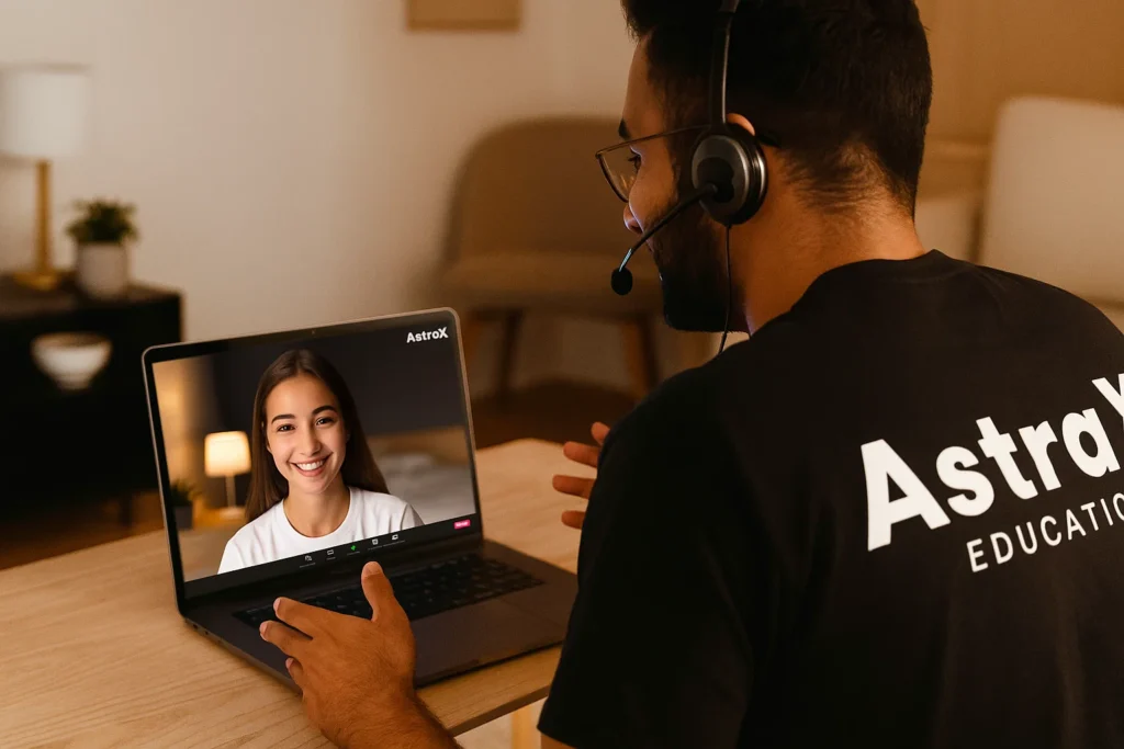 "NSW Year 11 student engaged in Advanced Maths tutoring session online"