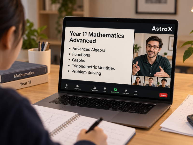 Year 11 Mathematics Advanced online tutoring session